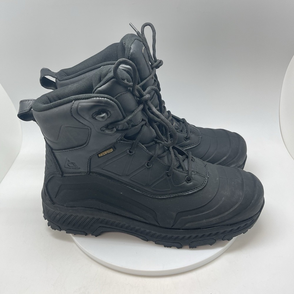 Ace Work Boots Mens 10.5 Fargo CT Waterproof Black 72731 Comp Non Slip Resistant